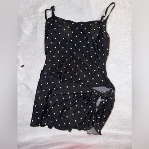 Talbots Black and White Polka Dot One Piece Swimsuit